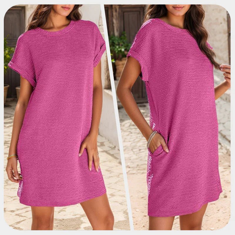 Lidia - Vestido de mujer de corte holgado con bolsillos