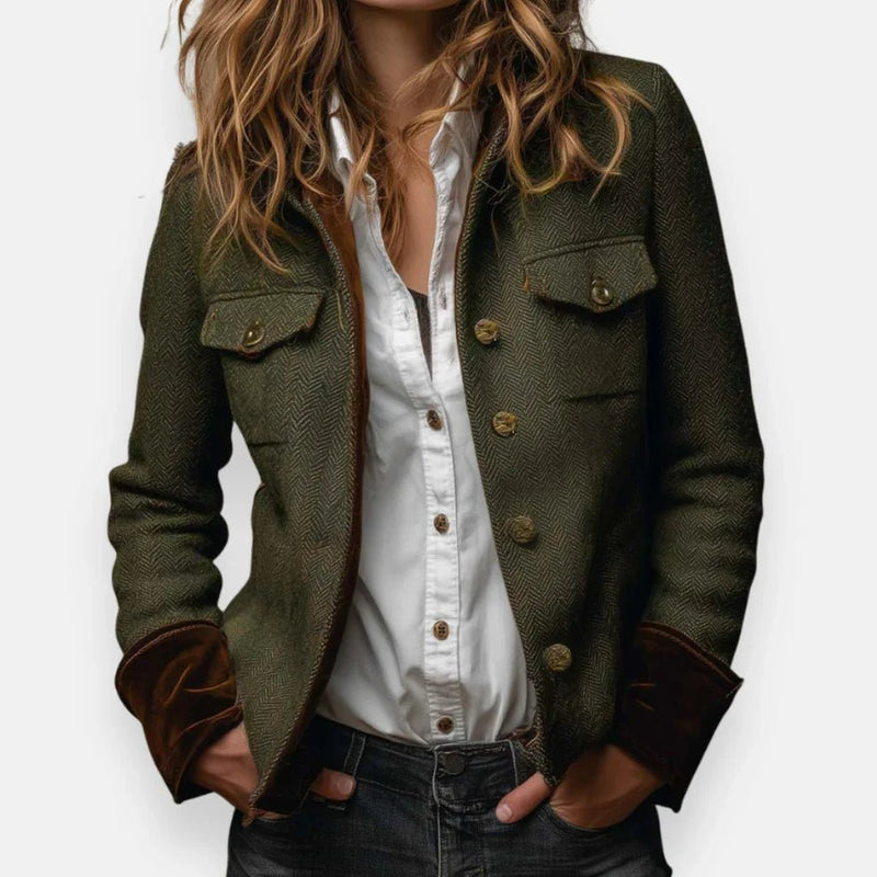 Daniela | Chaqueta elegante con detalles de terciopelo