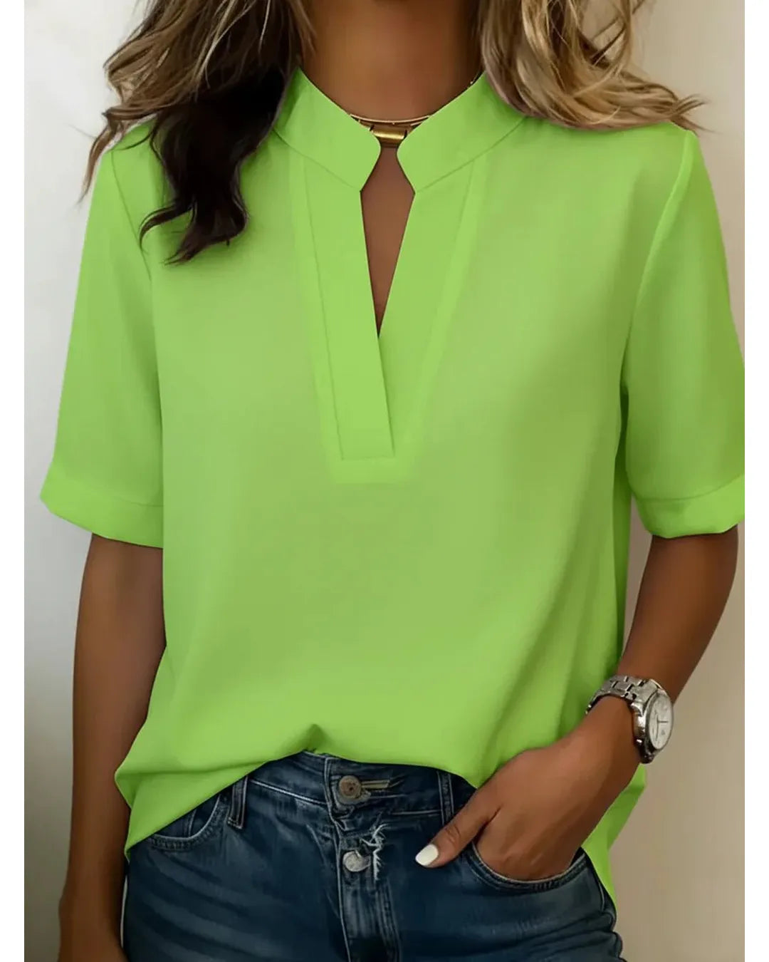 Elisa - Blusa elegante con cuello refinado - Camila Fashions