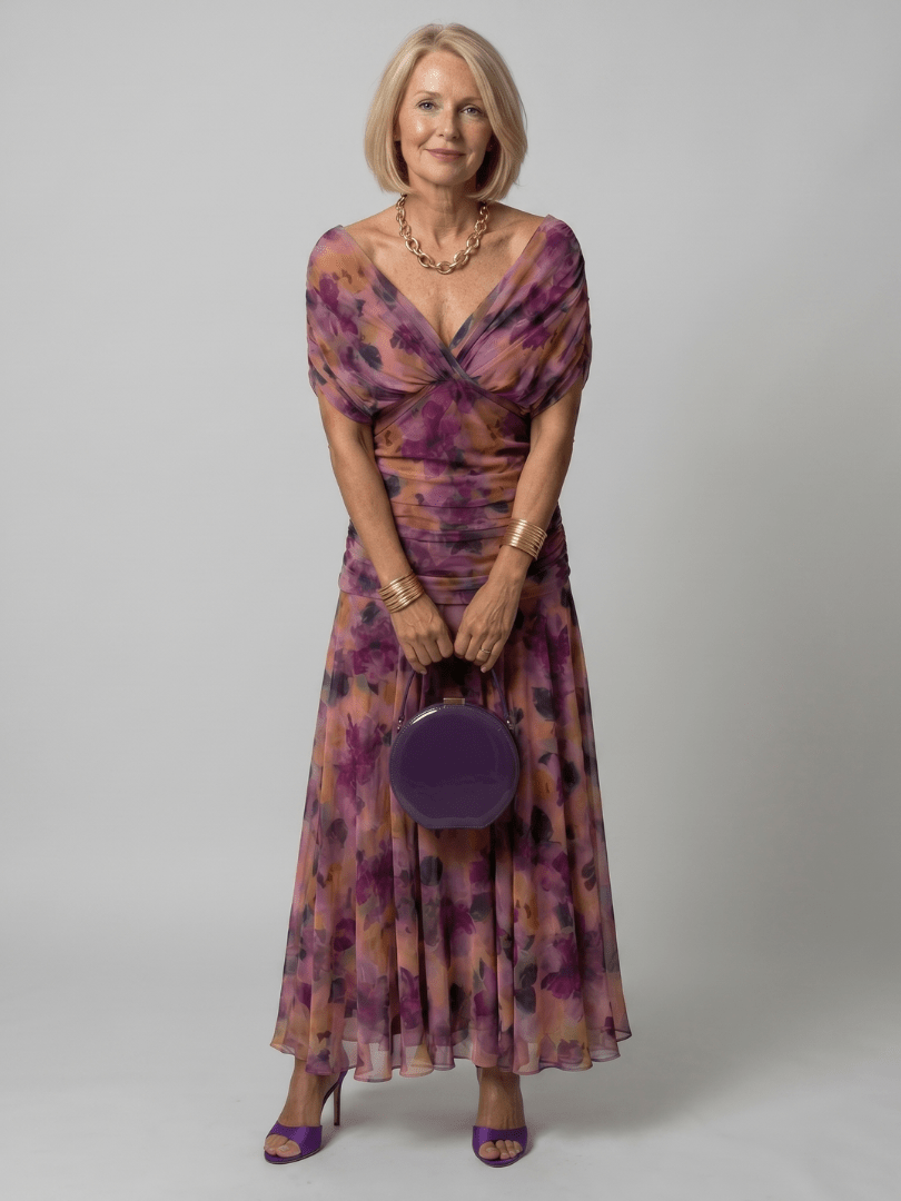 Calen | Vestido midi con hombros descubiertos