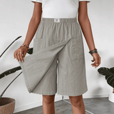 Leila - Falda pantalón casual con cintura elástica