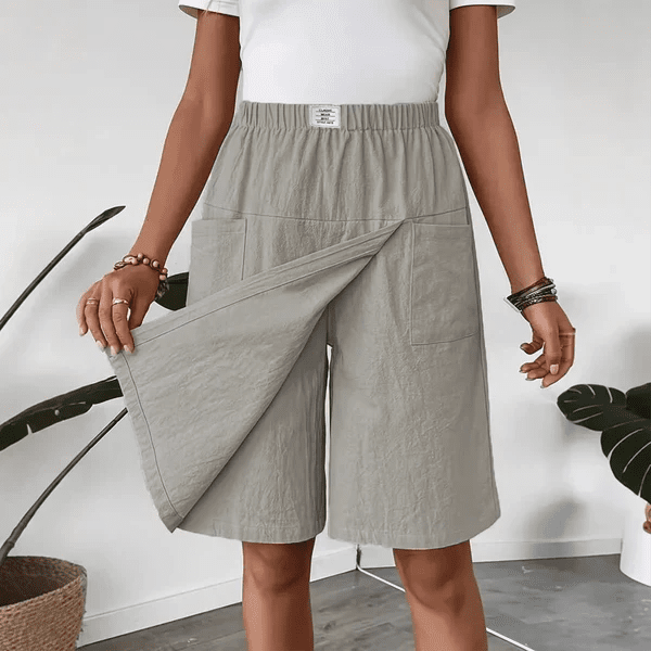 Leila - Falda pantalón casual con cintura elástica