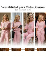Nerea - Conjunto de dos piezas con top y pantalón holgado
