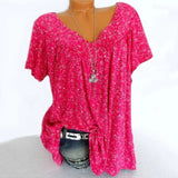 Julia - Blusa estampada con escote en V