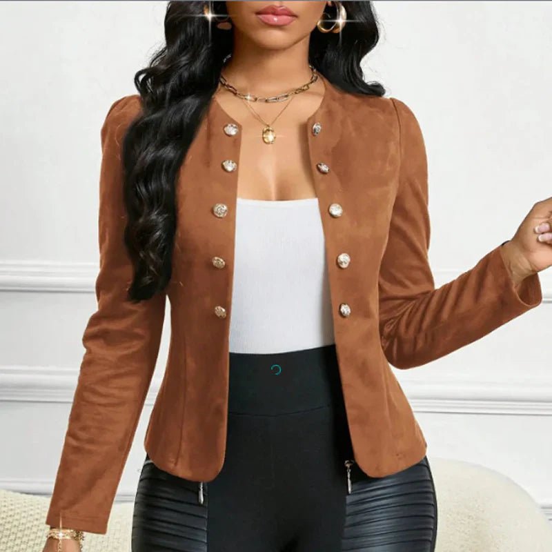Sara - Chaqueta de mujer de imitación de ante