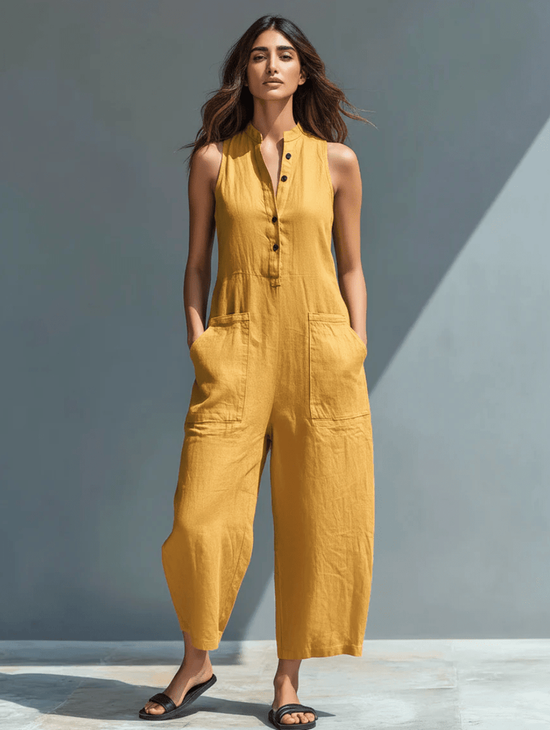 Minimalist sleeveless jumpsuit
