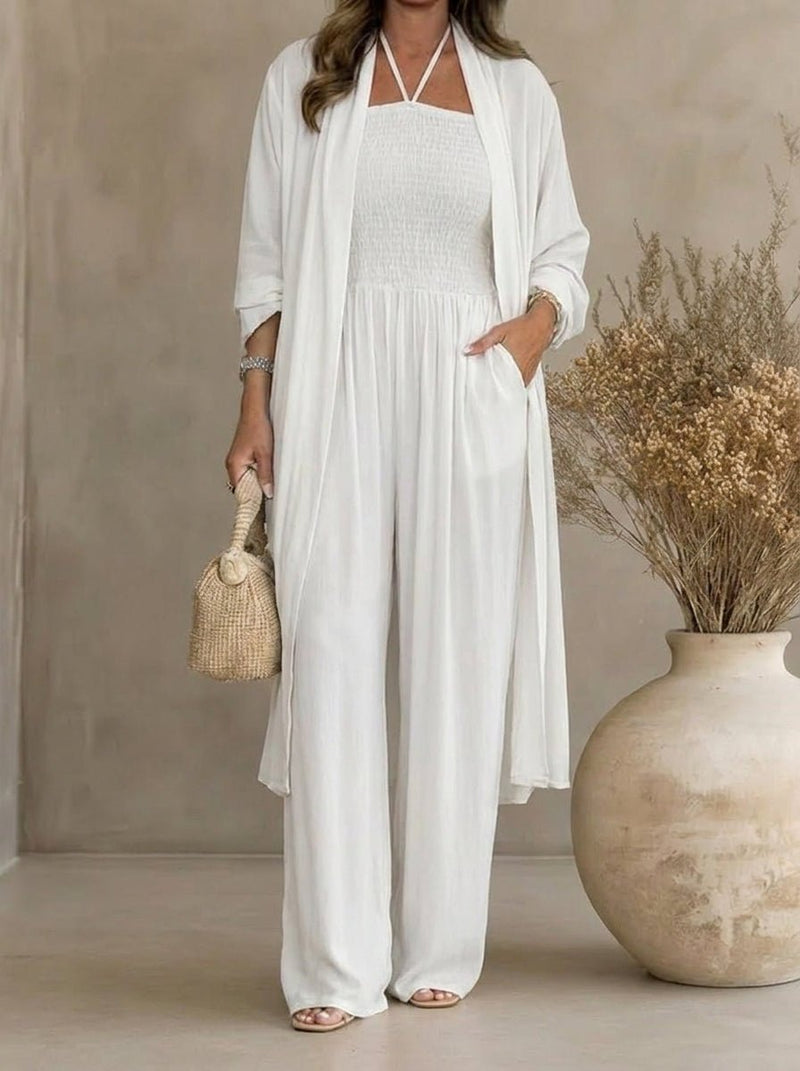Celia | Conjunto con espalda descubierta y pierna ancha