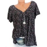 Julia - Blusa estampada con escote en V