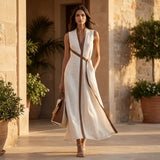 Clara | Vestido largo cruzado elegante