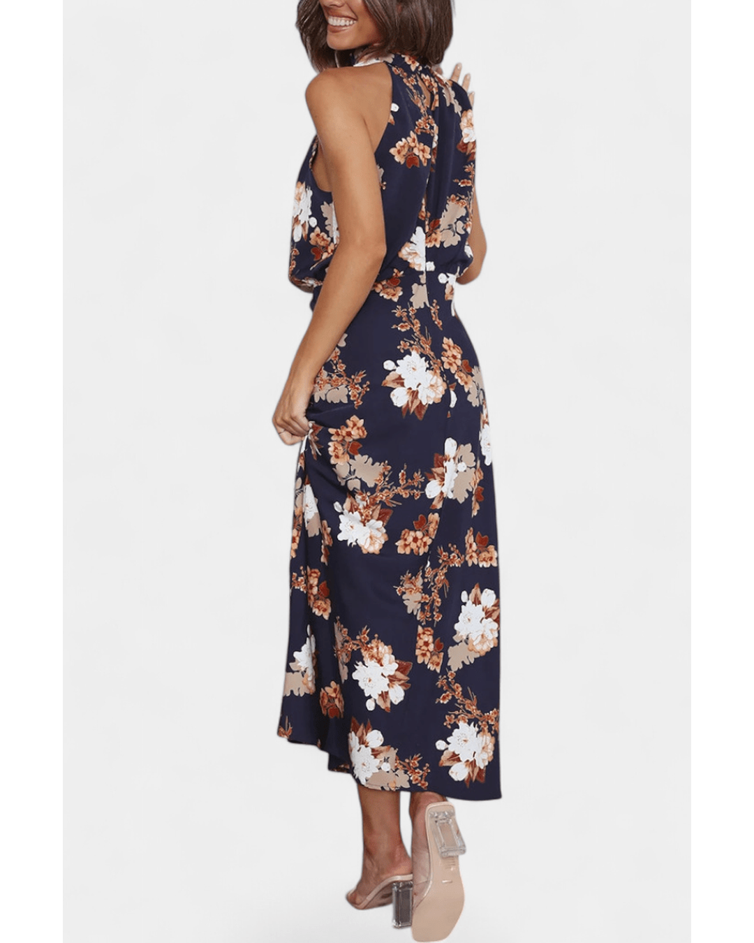 Lisa | Maxi Floral Halter - Camila Fashions