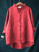 Sabela - Camisa informal con volantes