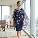 Adriana - Vestido floral con capa de gasa elegante