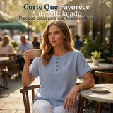 Martina - Blusa de rayas de estilo francés