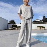 Nerea - Conjunto de dos piezas con top y pantalón holgado