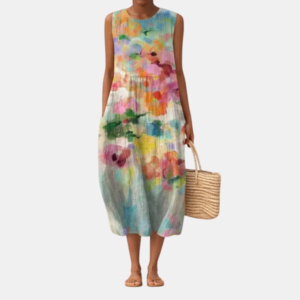 Karla™ | Elegant Multicolor Midi Dress