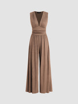 Charity – Elegant sleeveless jumpsuit with wide-leg trousers
