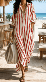 Mediterranean Dress | Printed Maxi for Coastal Days