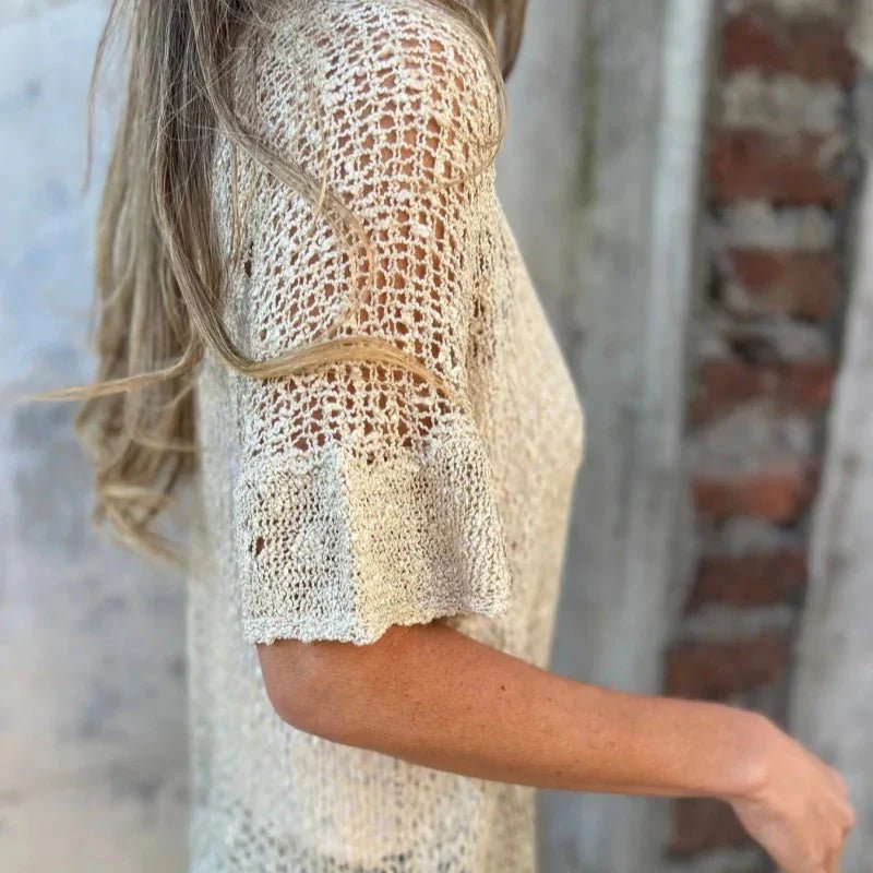 Sara - Blusa de punto con botón