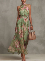 Livia | Vestido maxi elegante de estampado floral