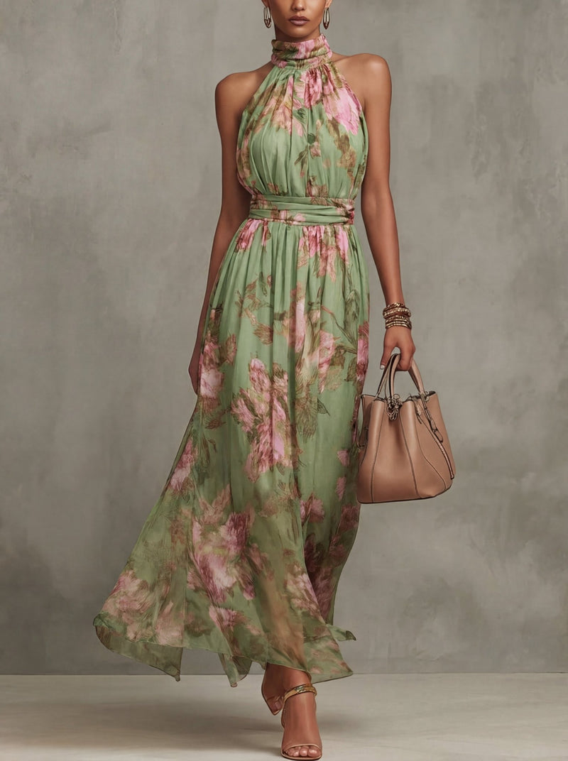 Livia | Vestido maxi elegante de estampado floral
