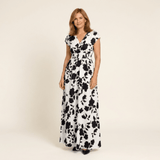 Clara - Vestido floral largo con escote en V