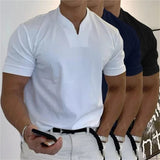 Pablo - Camiseta con cuello en V transpirable y corte clásico