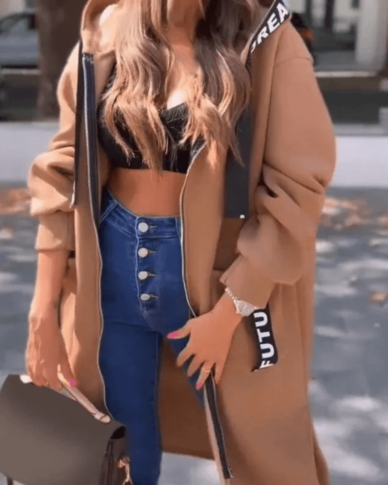 Marina | Chaqueta larga con capucha