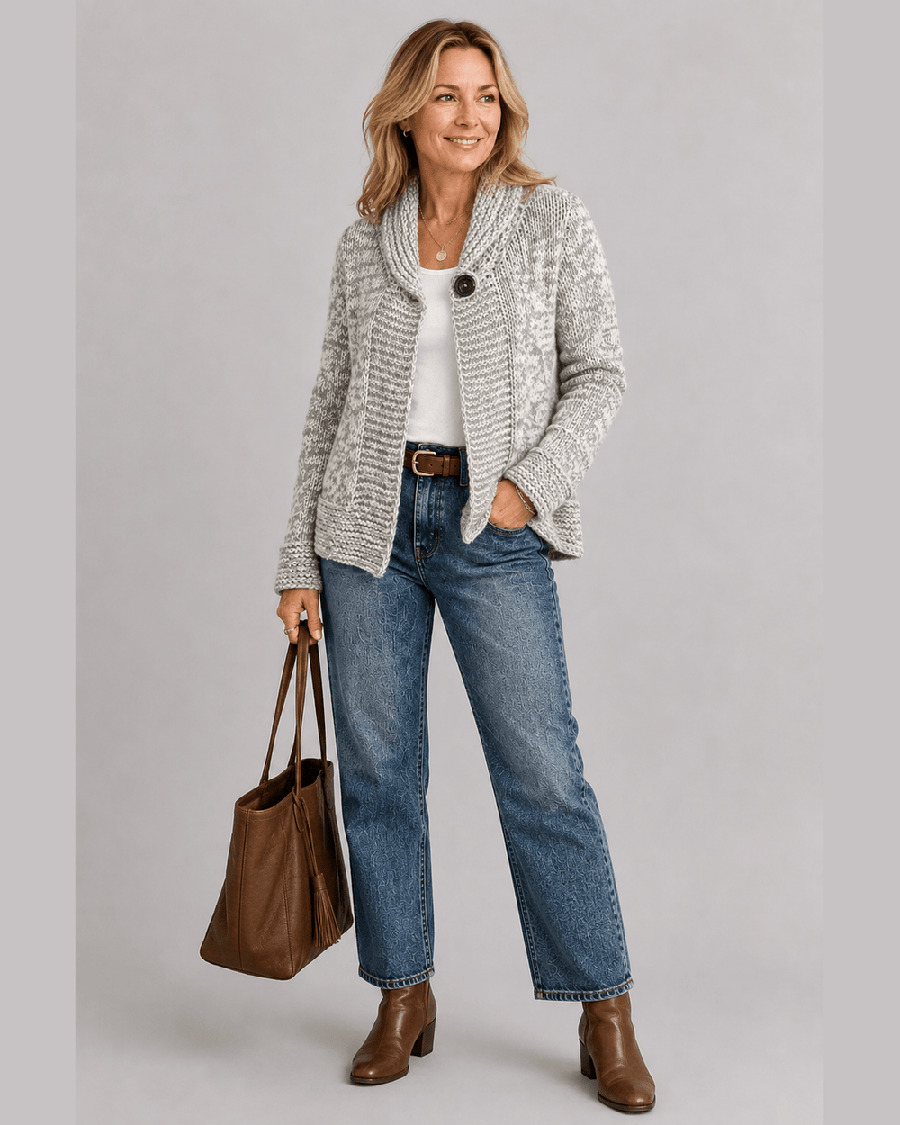 Buttoned Chunky Cardigan Knitting Pattern