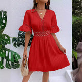 Clara – Vestido de verano cómodo con detalles de encaje