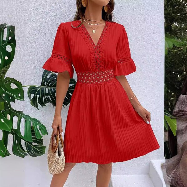 Clara – Vestido de verano cómodo con detalles de encaje