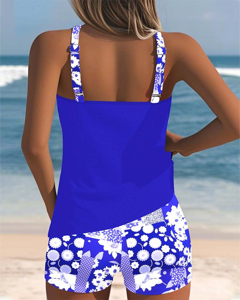 Laura - Conjunto de bikini de dos piezas con estampado floral