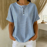 Martina - Blusa de rayas de estilo francés