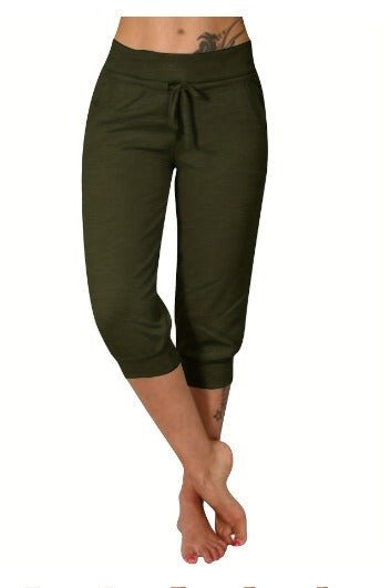 Tamara – Pantalones capri con cordón en la cintura