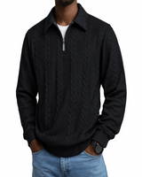 Hugo – Cable-Knit Half-Zip Jumper - Camila Fashions