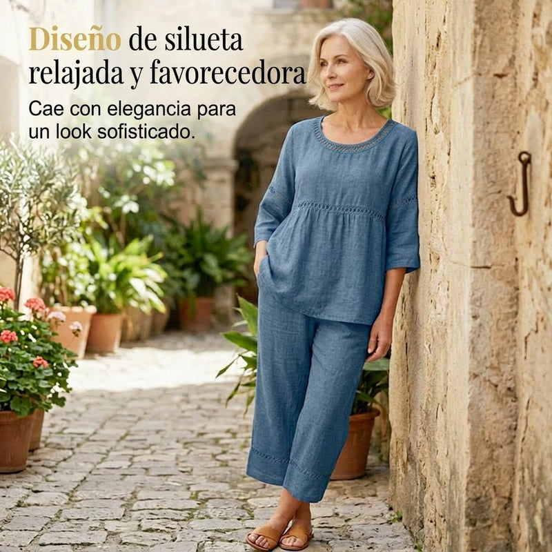Marisa - Conjunto casual con detalles calados