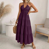 Julia - Vestido largo con cuello halter y espalda descubierta