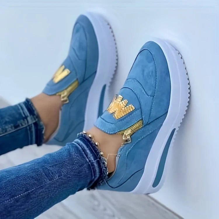 Alicia - Zapatillas cómodas con cremallera