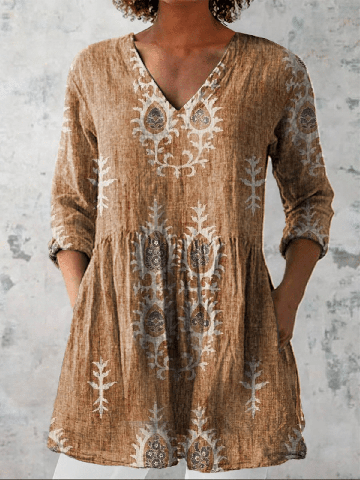 Carmen | Blusa larga de cuello en V