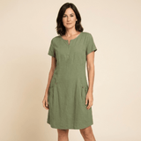 Mireia - Vestido con cremallera y bolsillos con botones
