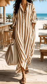 Mediterranean Dress | Printed Maxi for Coastal Days