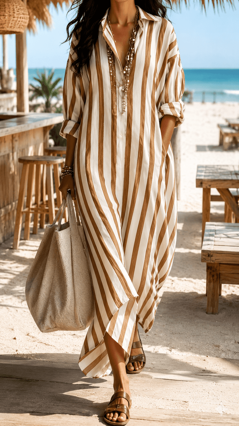 Mediterranean Dress | Printed Maxi for Coastal Days