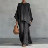 Christine | Long-Sleeve Two-Piece Set with Wide-Leg Trousers