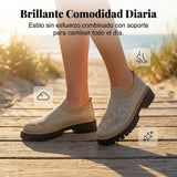 Aria - Mocasines sin cordones con pedrería brillante