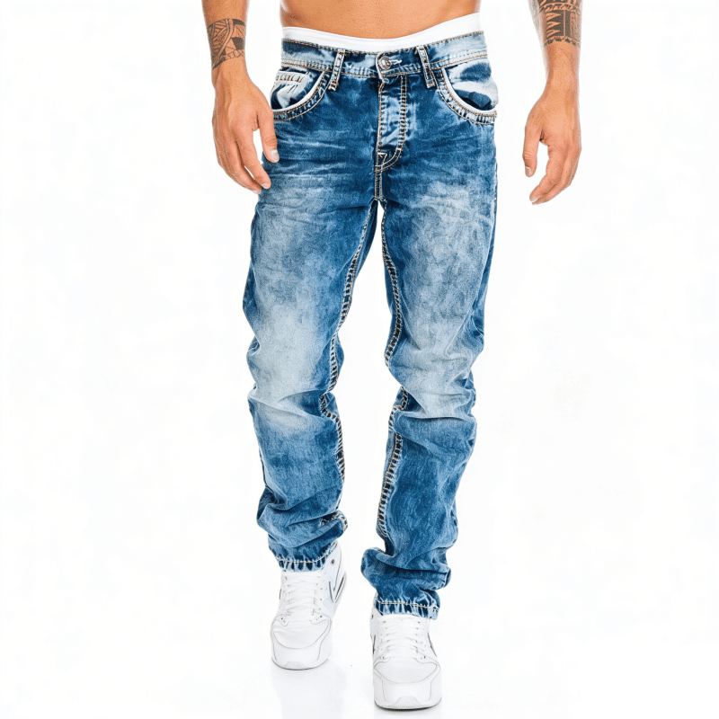 Vaqueros elásticos creativos para hombre, de estilo minimalista, ideales para el verano, estilo emo