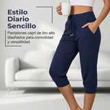 Tamara – Pantalones capri con cordón en la cintura