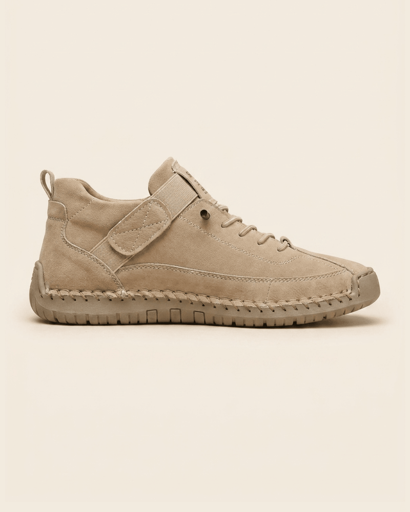 Gisela - Zapatillas ortopédicas cómodas de efecto piel