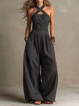 Bianca | Jumpsuit with an Elegant Crossover Neckline