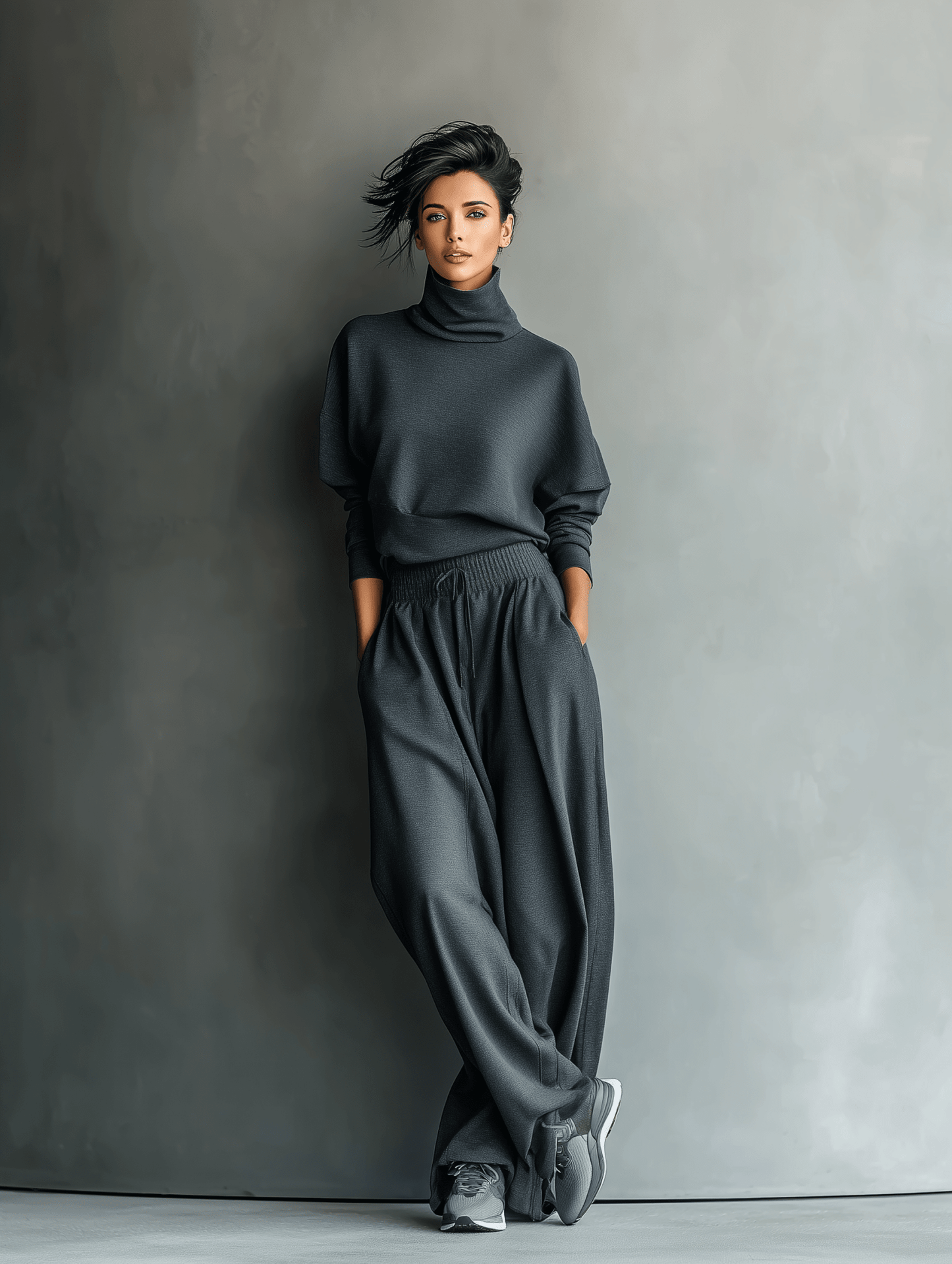 Conjunto de punto con pantalón ancho