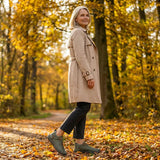 Gisela - Zapatillas ortopédicas cómodas de efecto piel