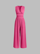 Charity – Elegant sleeveless jumpsuit with wide-leg trousers